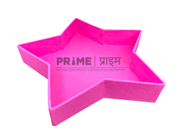 Pink Star Shape Hardpaper Box With Design Printed