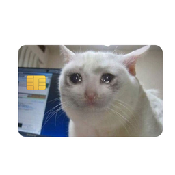CRYING CAT MEMES CARD SKIN 
