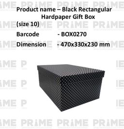 Black Rectangular Hardpaper Gift Box (size 10)