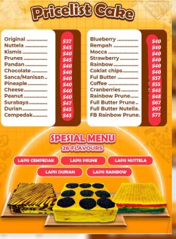 正宗印尼BATAM千层糕 Batam Authentic Layer Cake (1~1.2kg, 20cmX20cm)