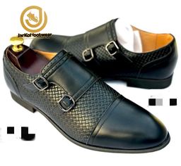 Premium Double Strap Leather Monk Shoe