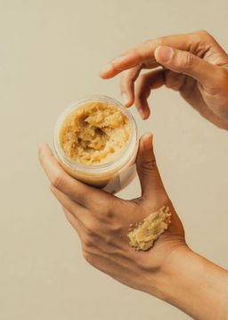 မြကြည်သာ_Sandalwood Scrub Collection#