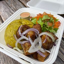 Mofongo con Cerdo Frito - Mofongo with Fried Pork