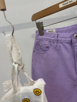 洋气浅紫色 高腰设计短裤【时尚百搭款】