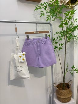 洋气浅紫色 高腰设计短裤【时尚百搭款】