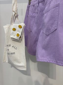 洋气浅紫色 高腰设计短裤【时尚百搭款】