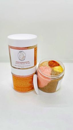 မြကြည်သာ_Sandalwood Scrub Collection#