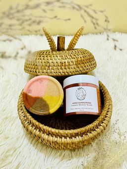 မြကြည်သာ_Sandalwood Scrub Collection#