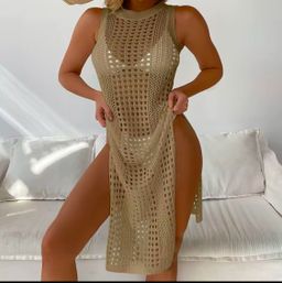 BEACH COVER UP DRESS - ONE SIZE