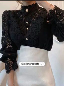 ELEGANT FLORAL LACE FLUFFY TOP