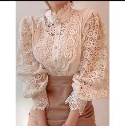 ELEGANT FLORAL LACE FLUFFY TOP