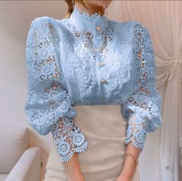 ELEGANT FLORAL LACE FLUFFY TOP