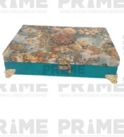 Green Rectangular Velvet Texture Dry Fruit Box