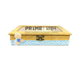 Brown Rectangular Pinewood Transparent Acrylic Box