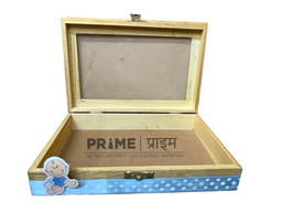 Brown Rectangular Pinewood Transparent Acrylic Box