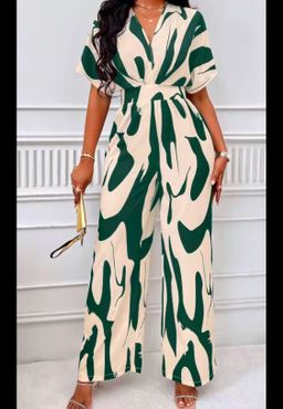 HIGH WAIST JUMPSUIT SHORT SLEEVE