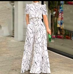 STAND COLLAR JUMPSUIT WIDE LEG