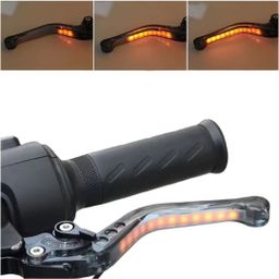 Handle levers with indicator and BLUE parking DRL