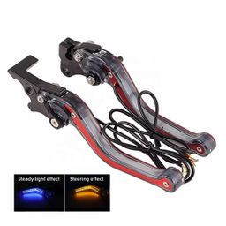 Handle levers with indicator and BLUE parking DRL