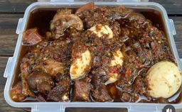 Green ofada sauce big plate 