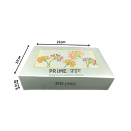 Grey & Pink Rectangular Floral Print Box