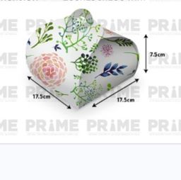 Cupcake Box for 4 - Floral Kraft - Wrap Style