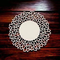 White Metalic Round Basket 29x29x4