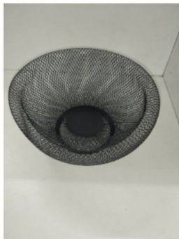 Black Round Metallic Fruit Basket Small 25x25x9.5