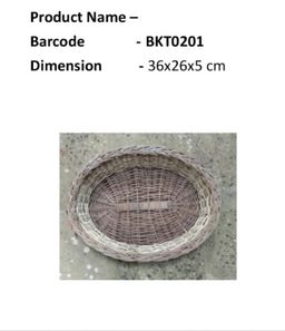 Oval Rattan Basket Medium 36 X 26 X 7