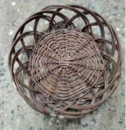 Round Rattan Basket 21x21x5