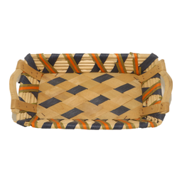 Handle Basket Blue Green Rectangular Bamboo Basket with Handle Large 48 X 34 X 11