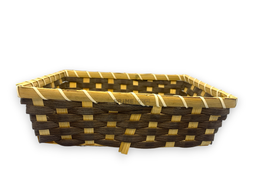 Dark Brown Rectangular Bamboo Basket Large