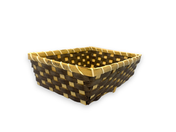 Dark Brown Rectangular Bamboo Basket Large