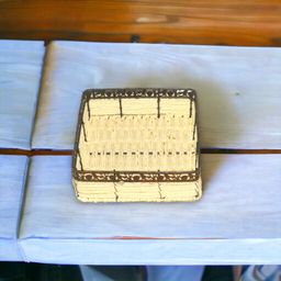 White Square Jute Basket Large 21.5 x 24.5 x 8.5