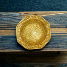 Golden Hexagonal Plastic Basket