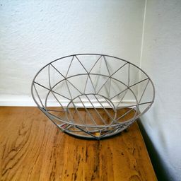 Metallic Abstract Black Fruit Bowl 27x27x11