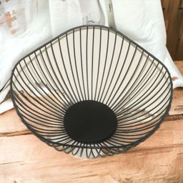 Metallic Black Fruit Bowl 27x27x12