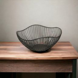Metallic Black Fruit Bowl 27x27x12