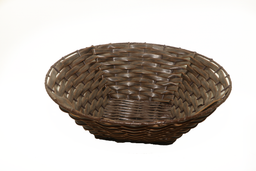 Round Plastic Wowen Brown Basket 35 x 29 x 12