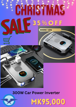 300W Smart Car LED Digital Display Power Inverter 