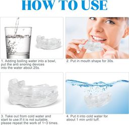 DAJILI Anti Snore Devices, Stop Snoring Devices, Anti-Snoring Anti-Molar Silicone Braces Dental Tray, Adjustable Anti-Snoring Mouth Guard for Better Sleep, Effective Snore Stopper for Men/Women