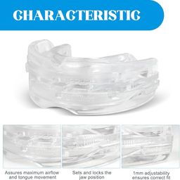 DAJILI Anti Snore Devices, Stop Snoring Devices, Anti-Snoring Anti-Molar Silicone Braces Dental Tray, Adjustable Anti-Snoring Mouth Guard for Better Sleep, Effective Snore Stopper for Men/Women