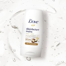 Dove Désinfectant Mains X12, Gel Crème, Nourissant Beurre de Karité et Vanille, Elimine 99,9% des Bactéries - (Lot de 12x50ml)