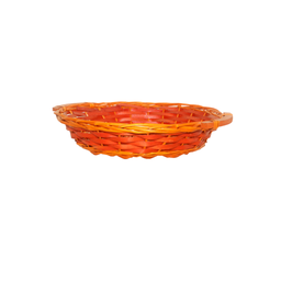Orange Red Wooden Basket with Handles 44 x 38 x 8
