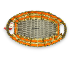 Oval Rattan Orange Basket 33x18x10