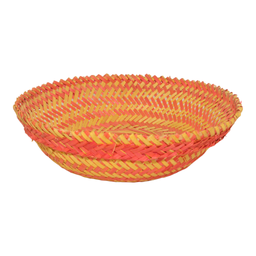 Pink Handcrafted Abstract Bamboo Basket 22 x 22 x 7