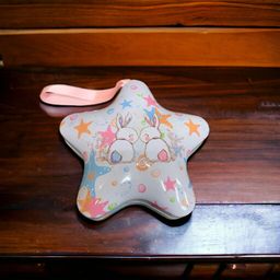 Star Shape Metal Box Two Rabbits