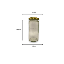 Round Ferns Glass Jar 63mm Lug 382ml