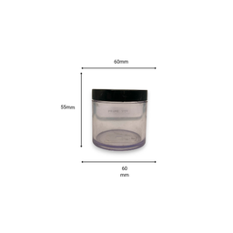 Premium Round Pet Shan Jar 100ml With Black Lid