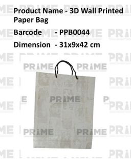 3D Wall Printed Paper Bag